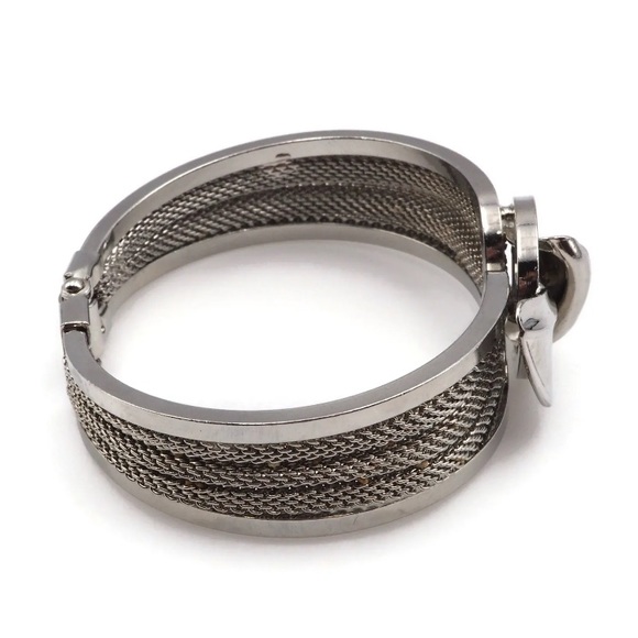 Hinged Bracelet, Multi-textured, 6.5in - Picture 11 of 14